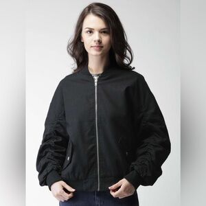 Forever 21 Black Bomber Jacket